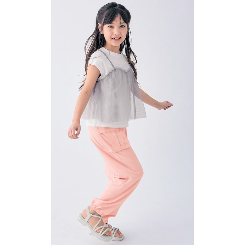 ピーチホイップ／モデル身長131.5cm・サイズ130