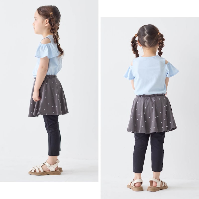 チャコールハート／モデル身長107cm・110サイズ着用