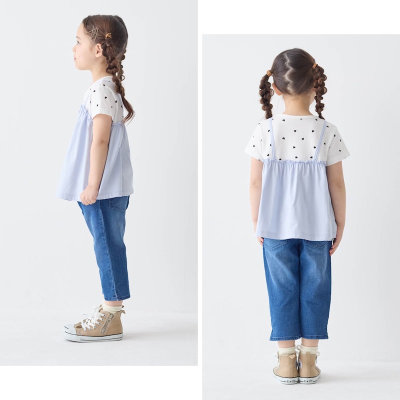 ペールブルー／モデル身長107cm・110サイズ着用