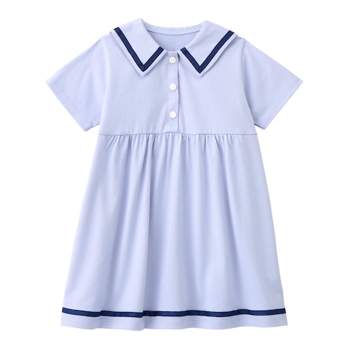 セーラーカラーマリンワンピース 【子供服 半袖】