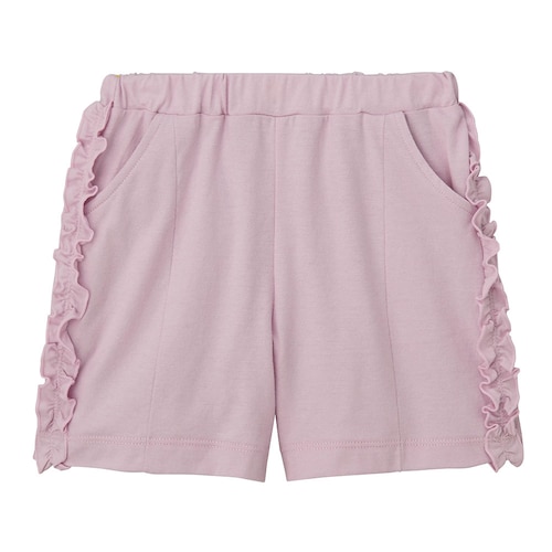 薄くて涼しいサイドギャザーフリルショートパンツ 【子供ズボン】