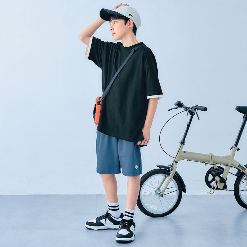 ビンテージブルー／モデル身長152cm・サイズ160