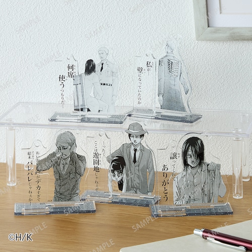 【予約商品】【ステッカープレゼント対象】 『進撃の巨人』電車マナーアクリルスタンド 全５種コンプリートセット