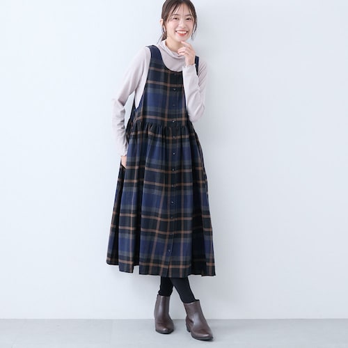 ネル2WAYエプロンワンピース