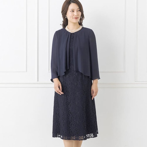 カバーアップ付きレースワンピース