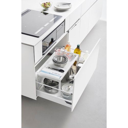 シンク下引き出し幅伸縮スライドラック