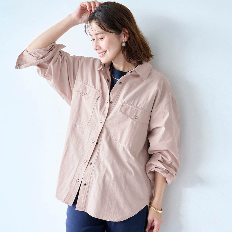 モデル身長168cm／M　スモーキーピンク（ロング）