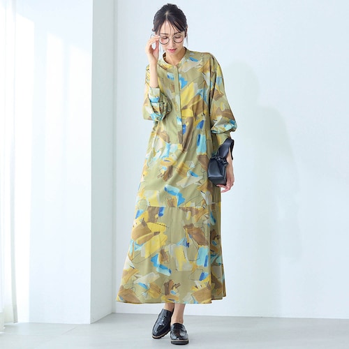 華やかプリントワンピース