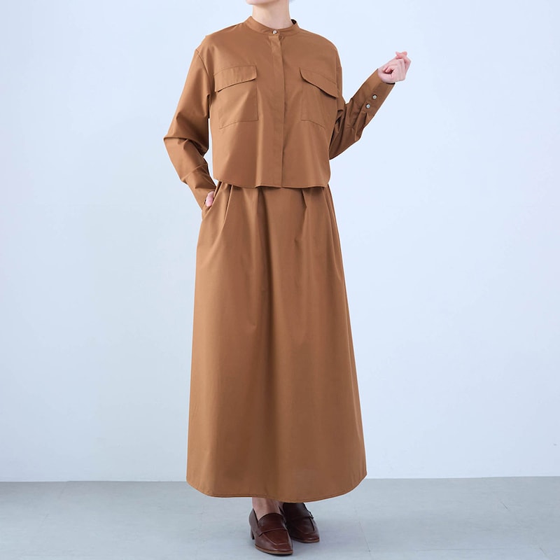 モデル身長168cm／M ※写真は撮影用のため着丈+6cmになります。