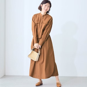 モデル身長167cm／M ※写真は撮影用のため着丈+6cmになります。