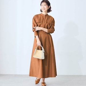 モデル身長167cm／M ※写真は撮影用のため着丈+6cmになります。
