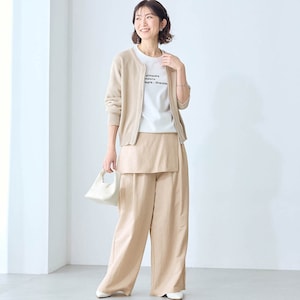 モデル身長167cm／M ※写真は撮影用のため股下+6cmになります。