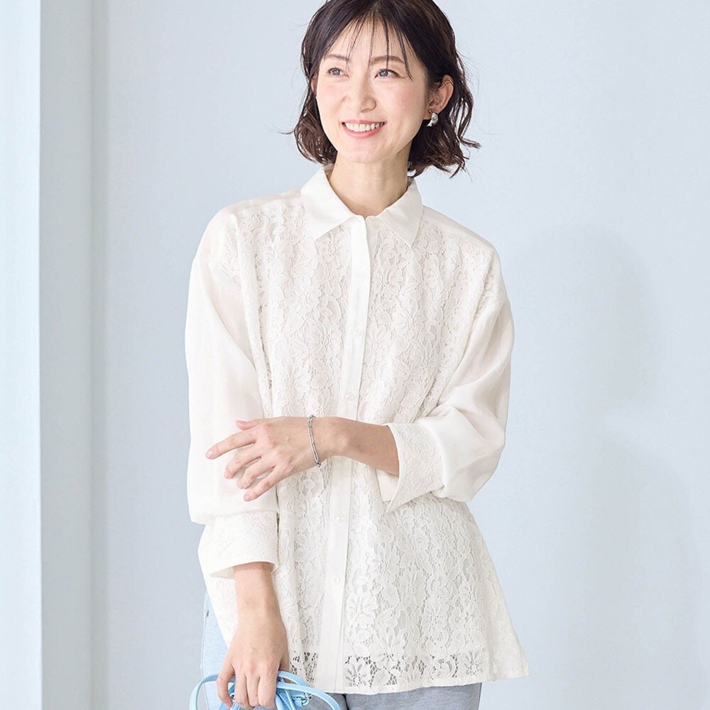 【スタイルノート/StyleNote】レースブラウス 【「mi-mollet」に掲載されました(PR)】【TV newsおかえり で着用されました】