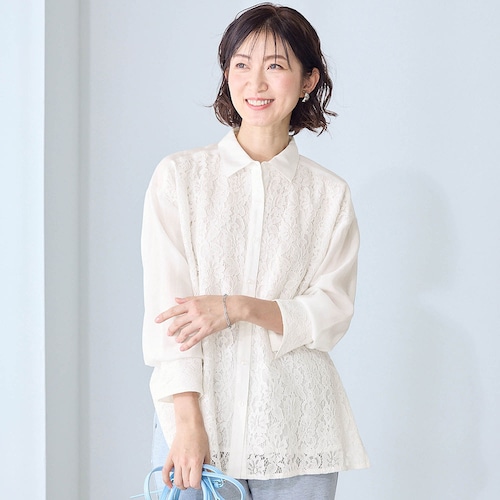 レースブラウス 【「mi-mollet」に掲載されました(PR)】【TV newsおかえり で着用されました】