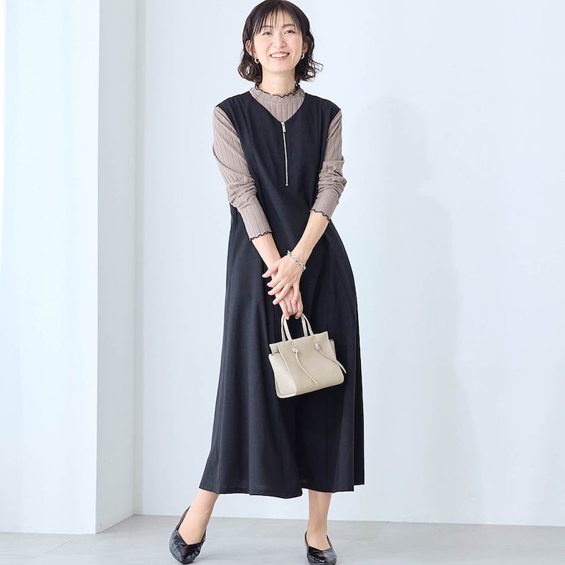 モデル身長167cm／M ※写真は撮影用のため身丈+6cmになります。