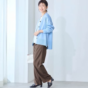 モデル身長167cm／M ※写真は撮影用のため股下+6cmになります。