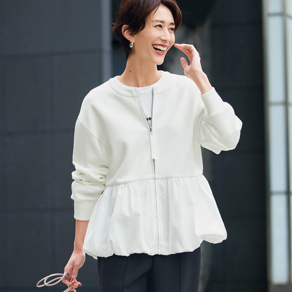 【スタイルノート/StyleNote】裾バルーンブルゾン【UVケア】