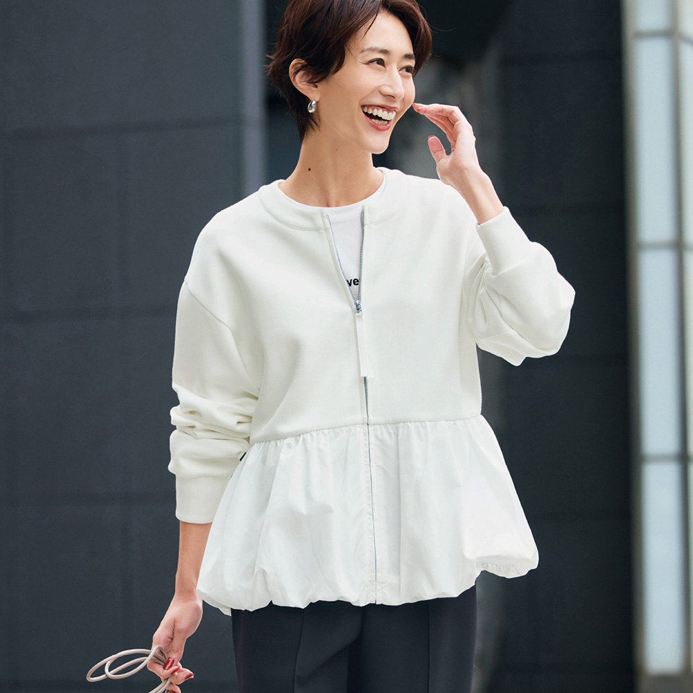 【スタイルノート/StyleNote】裾バルーンブルゾン【UVケア】