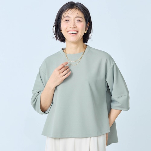 ランタンスリーブブラウス【乾燥機OK】