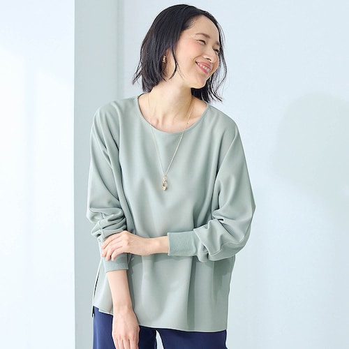 ドルマンスリーブブラウス【乾燥機OK】