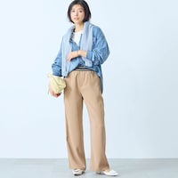 モデル身長168cm／M ※写真は撮影用のため股下+6cmになります。