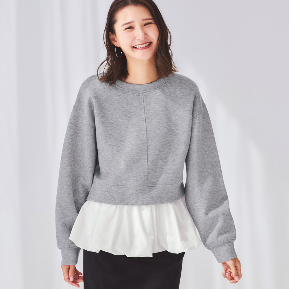 【スタイルノート/StyleNote】【4月9日セール追加】 裾バルーンレイヤードアンサンブル