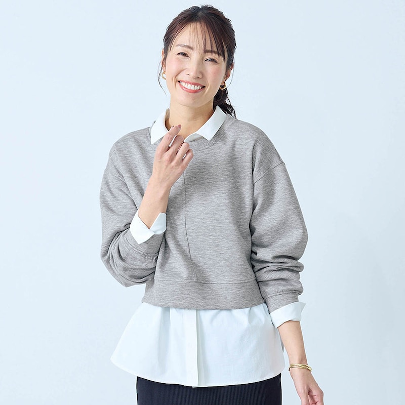 モデル身長173cm／M　※カットソーのみ着用