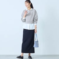 モデル身長173cm／M　※カットソーのみ着用