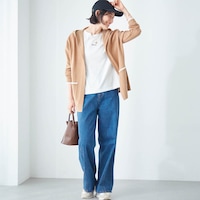モデル身長168cm／M ※写真は撮影用のため股下+6cmになります。