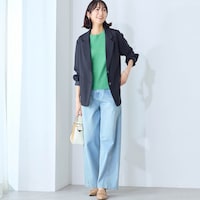 モデル身長169cm／M ※写真は撮影用のため股下+6cmになります。
