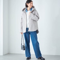 モデル身長168cm／M ※写真は撮影用のため股下+6cmになります。