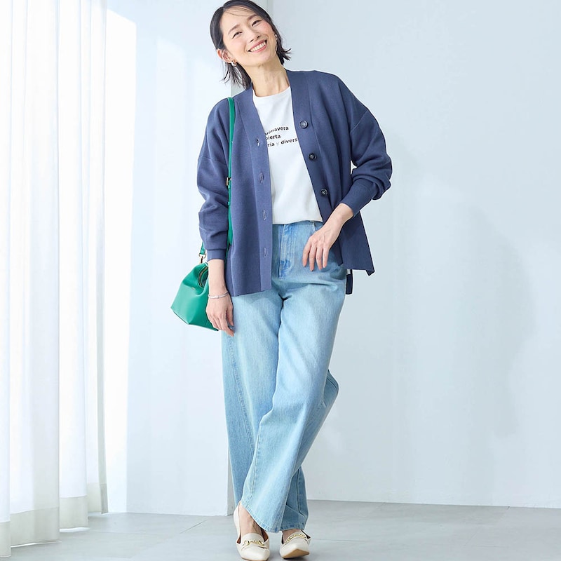 モデル身長168cm／M ※写真は撮影用のため股下+6cmになります。