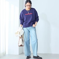 モデル身長168cm／M ※写真は撮影用のため股下+6cmになります。