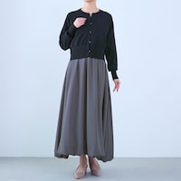 モデル身長168cm／M ※写真は撮影用のため身丈+6cmになります。