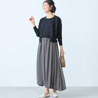 モデル身長168cm／M ※写真は撮影用のため身丈+6cmになります。