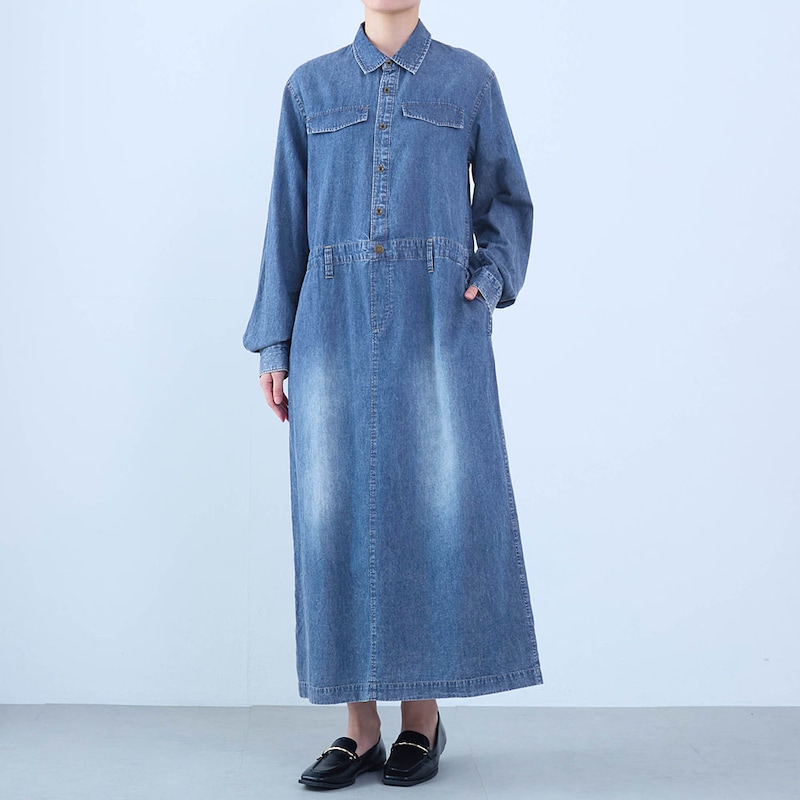 モデル身長168cm／M ※写真は撮影用のため着丈+6cmになります。