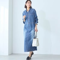 モデル身長169cm／M ※写真は撮影用のため着丈+6cmになります。