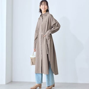 モデル身長169cm／M ※写真は撮影用のため着丈+6cmになります。