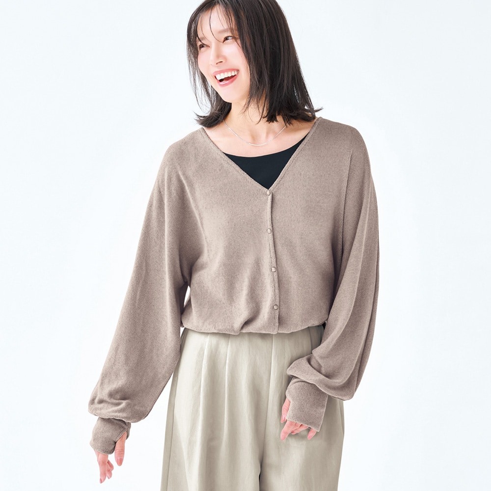 【ロウイング/Rowing】指穴付きボレロカーディガン【UV】