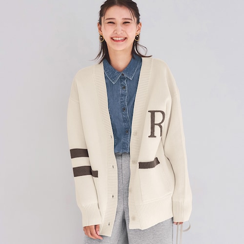 ロゴニットカーディガン