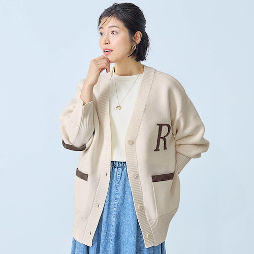 ロゴニットカーディガン