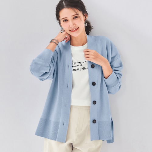 体型カバーニットカーディガン