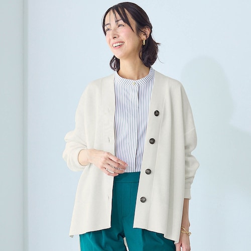 体型カバーニットカーディガン