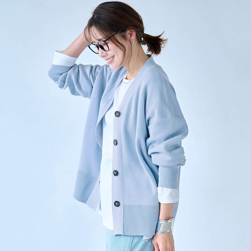 体型カバーニットカーディガン