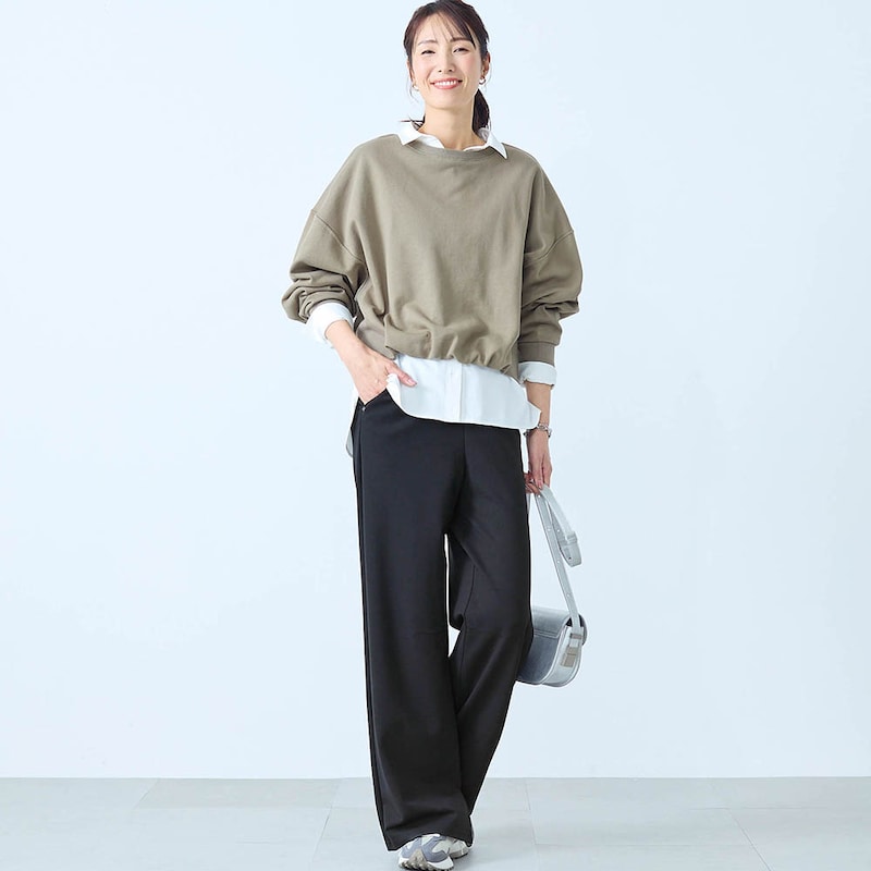 モデル身長173cm／M ※写真は撮影用のため股下+6cmになります。