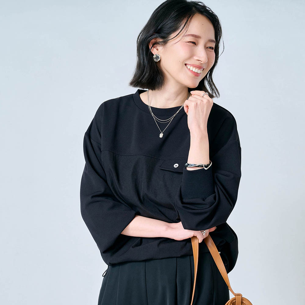 【ロウイング/Rowing】丈変化可能な裾ドロスト使いカットソー