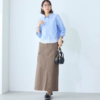 モデル身長169cm／M ※写真は撮影用のため総丈+6cmになります。
