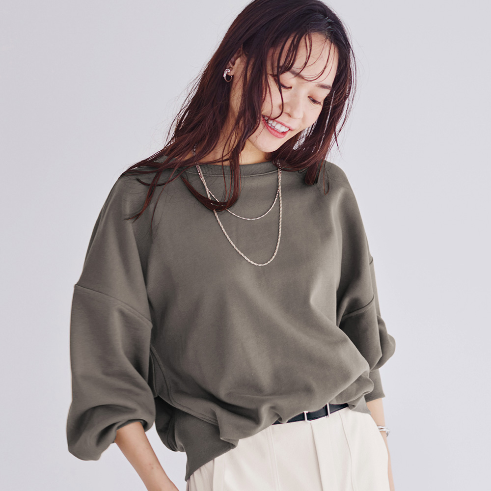 【ロウイング/Rowing】フロントバルーンコットン裏毛カットソー