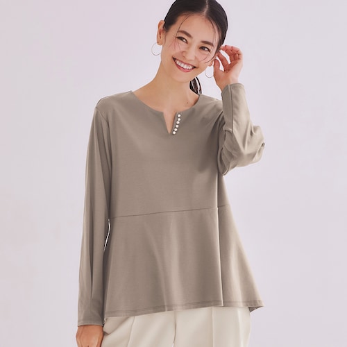 シルクのようなコットンチュニックカットソー