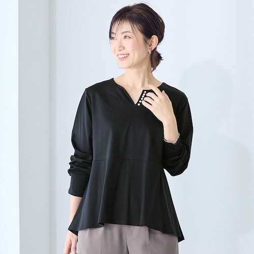 シルクのようなコットンチュニックカットソー